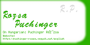 rozsa puchinger business card